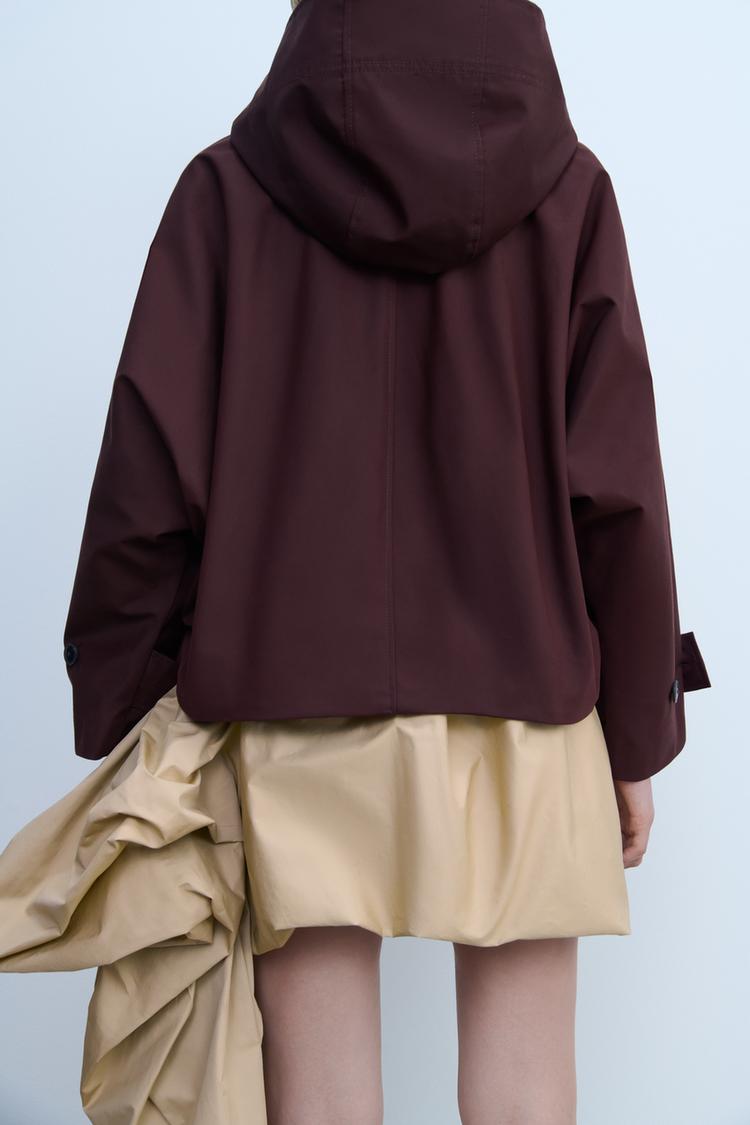 HOODED TRENCH COAT