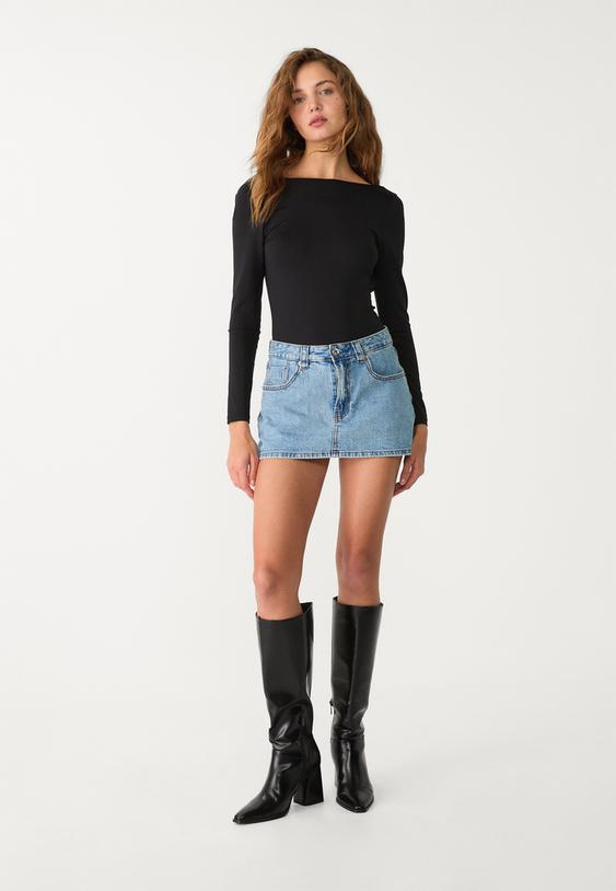 DENIM SKORT
