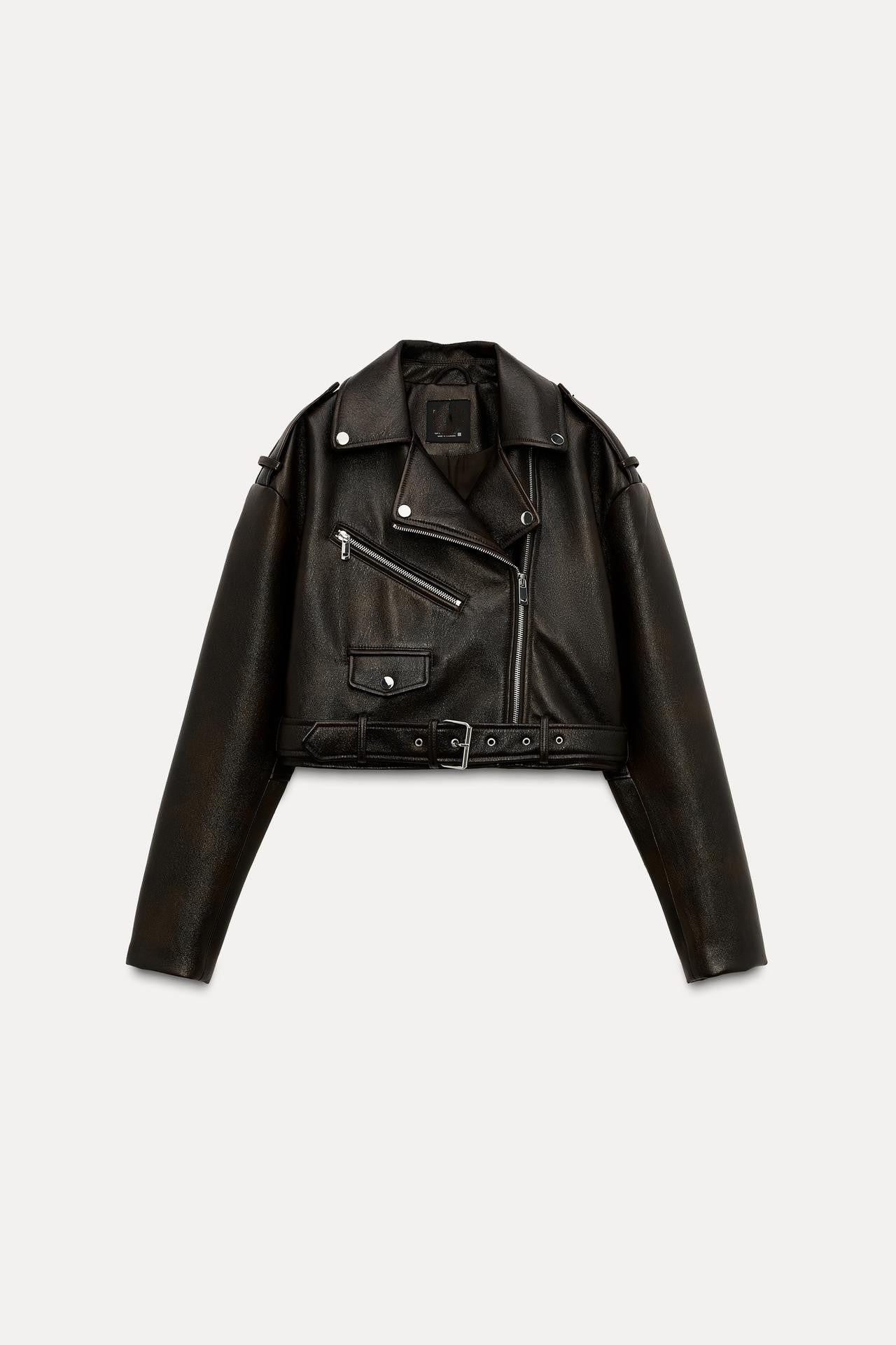 GLOSSY BIKER JACKET