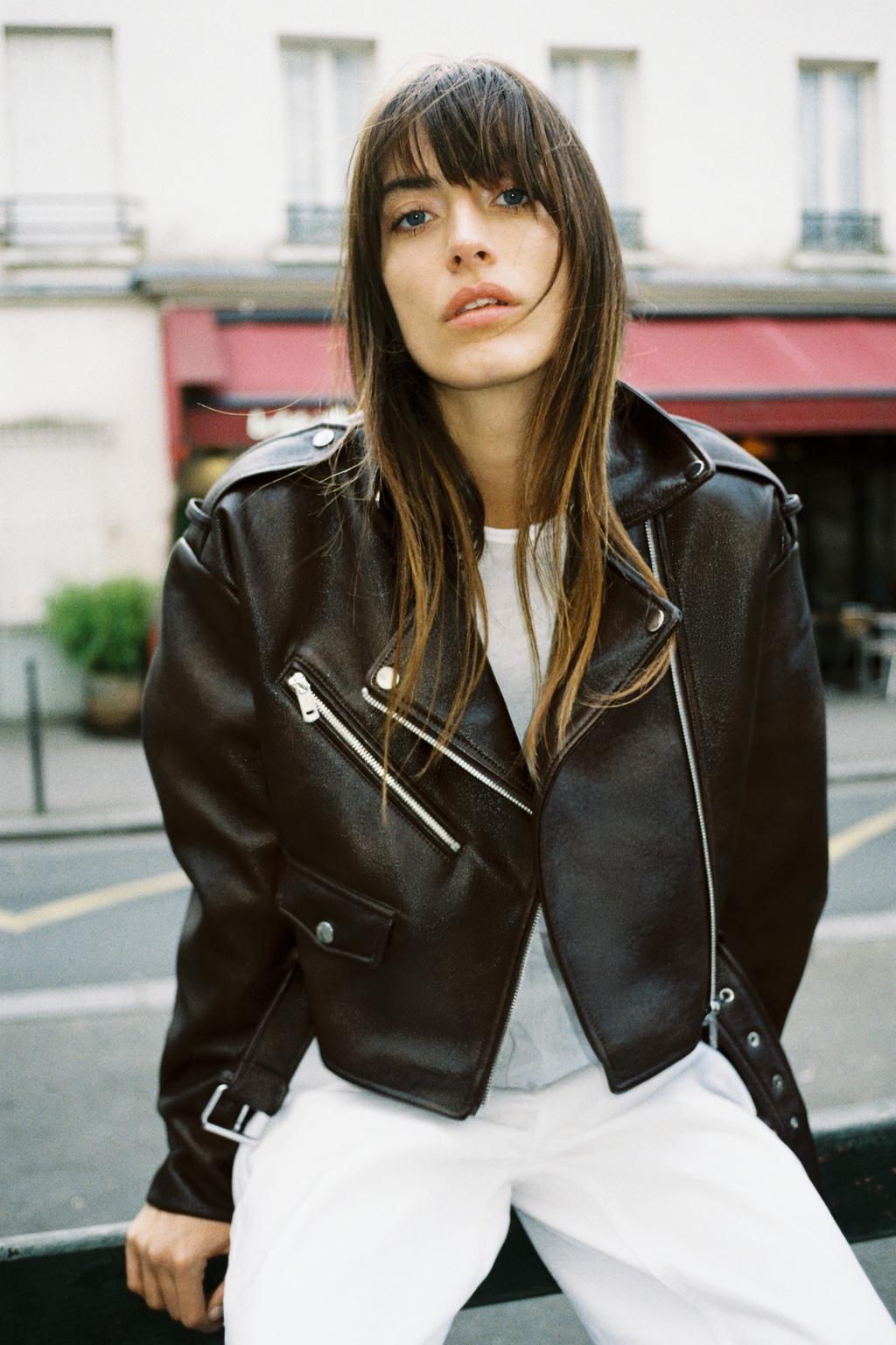 GLOSSY BIKER JACKET