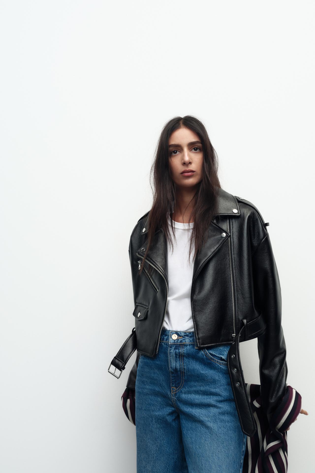 GLOSSY BIKER JACKET