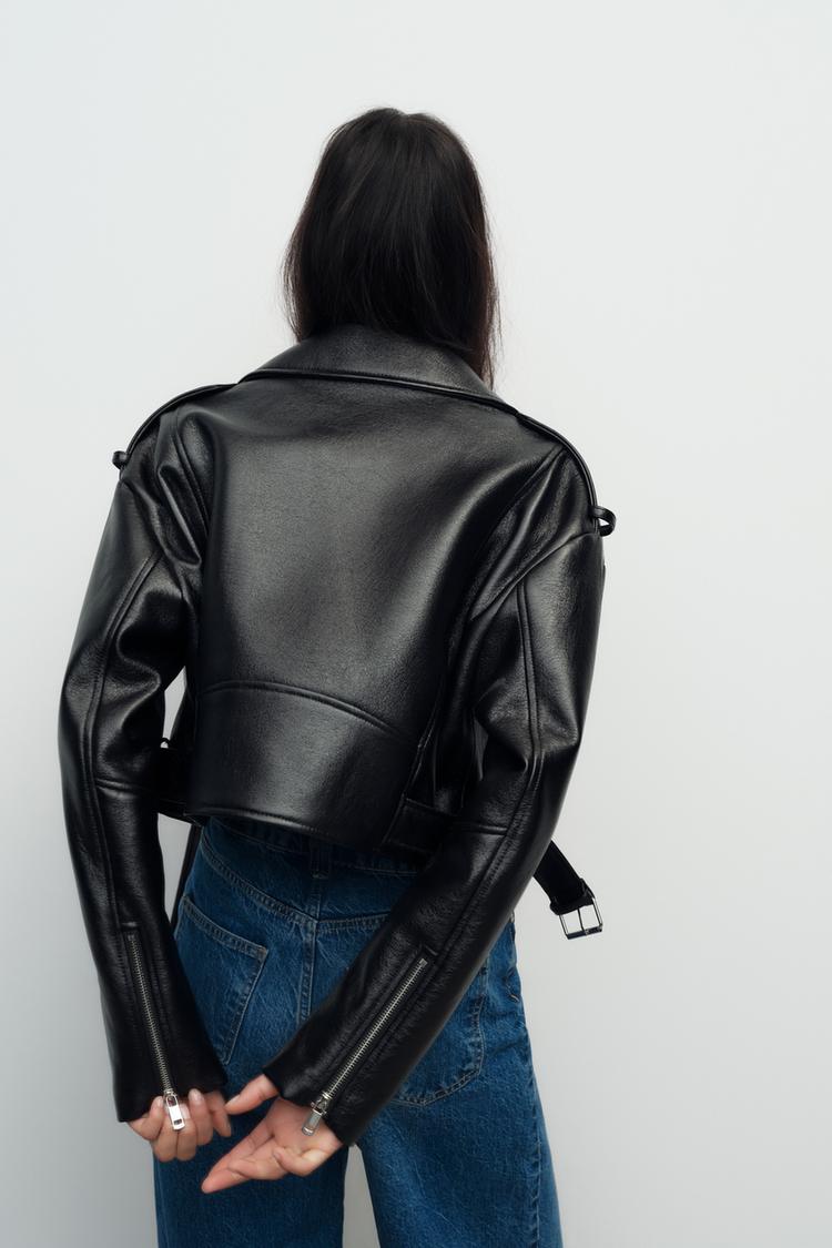 GLOSSY BIKER JACKET