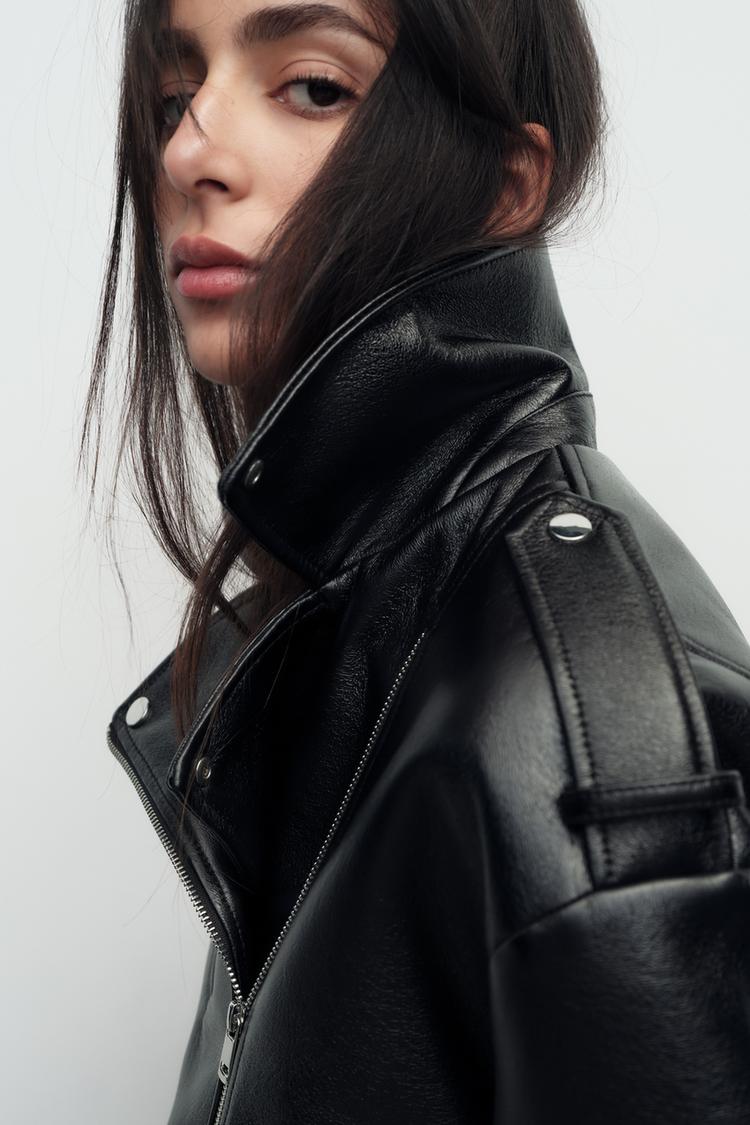 GLOSSY BIKER JACKET