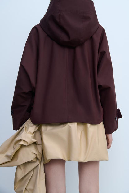 HOODED TRENCH COAT