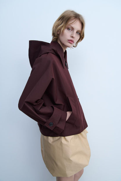 HOODED TRENCH COAT