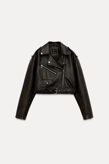 GLOSSY BIKER JACKET