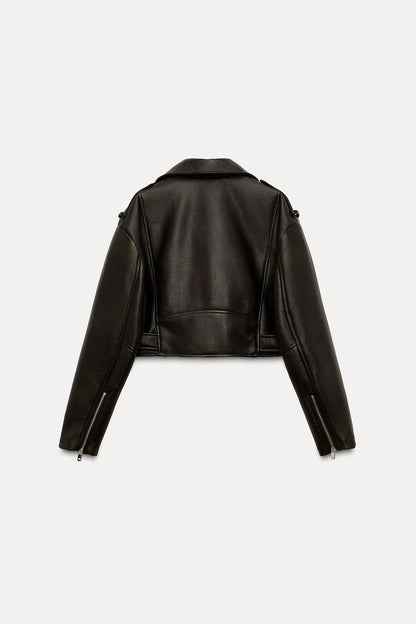 GLOSSY BIKER JACKET