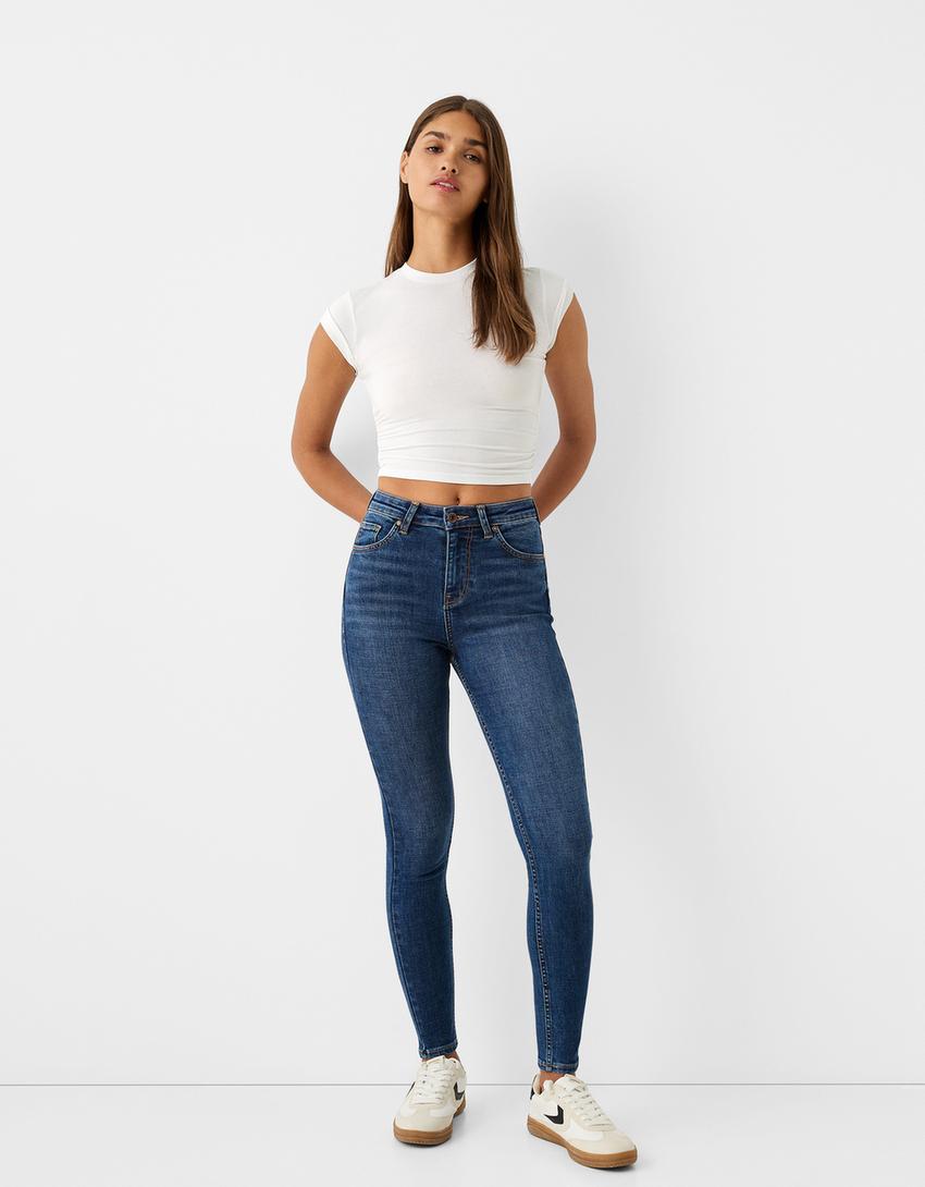 HIGH-WAIST SKINNY JEANS