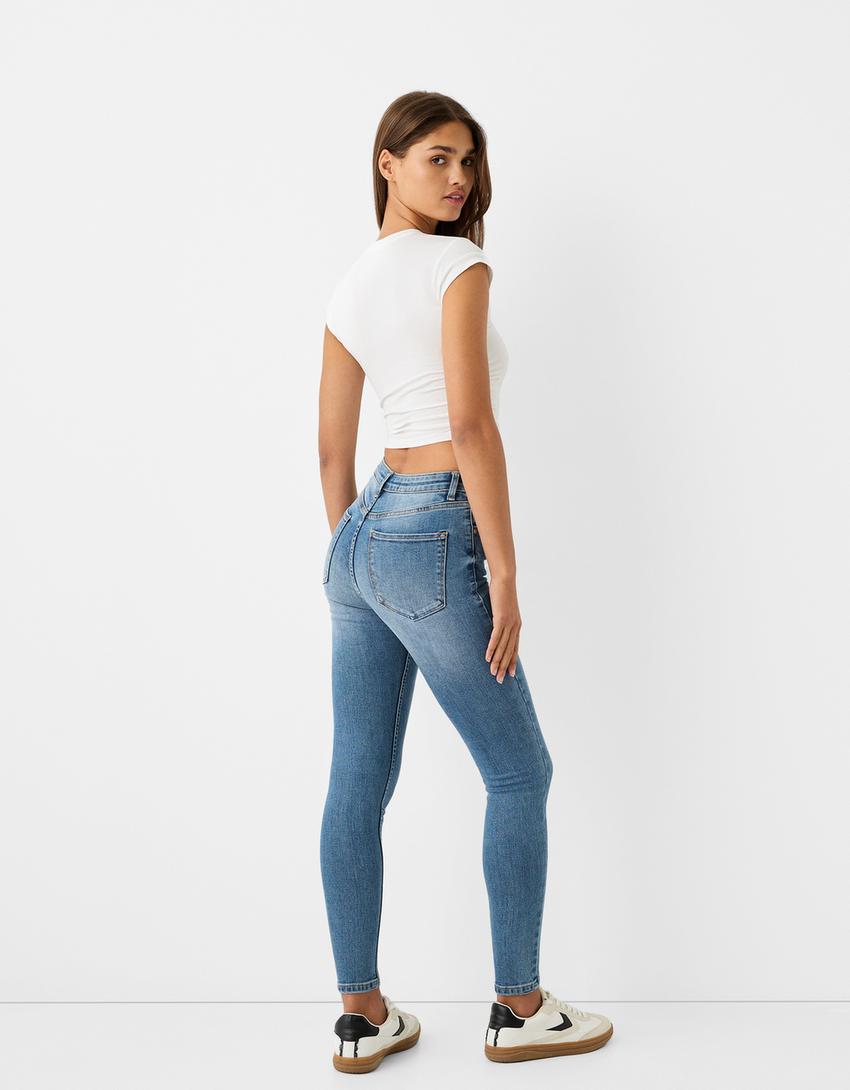 HIGH-WAIST SKINNY JEANS