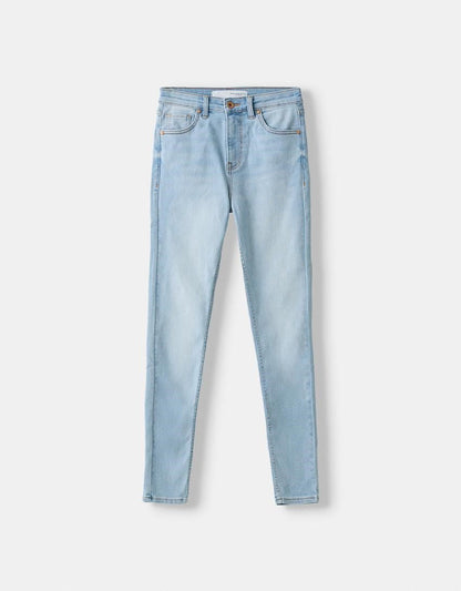 HIGH-WAIST SKINNY JEANS