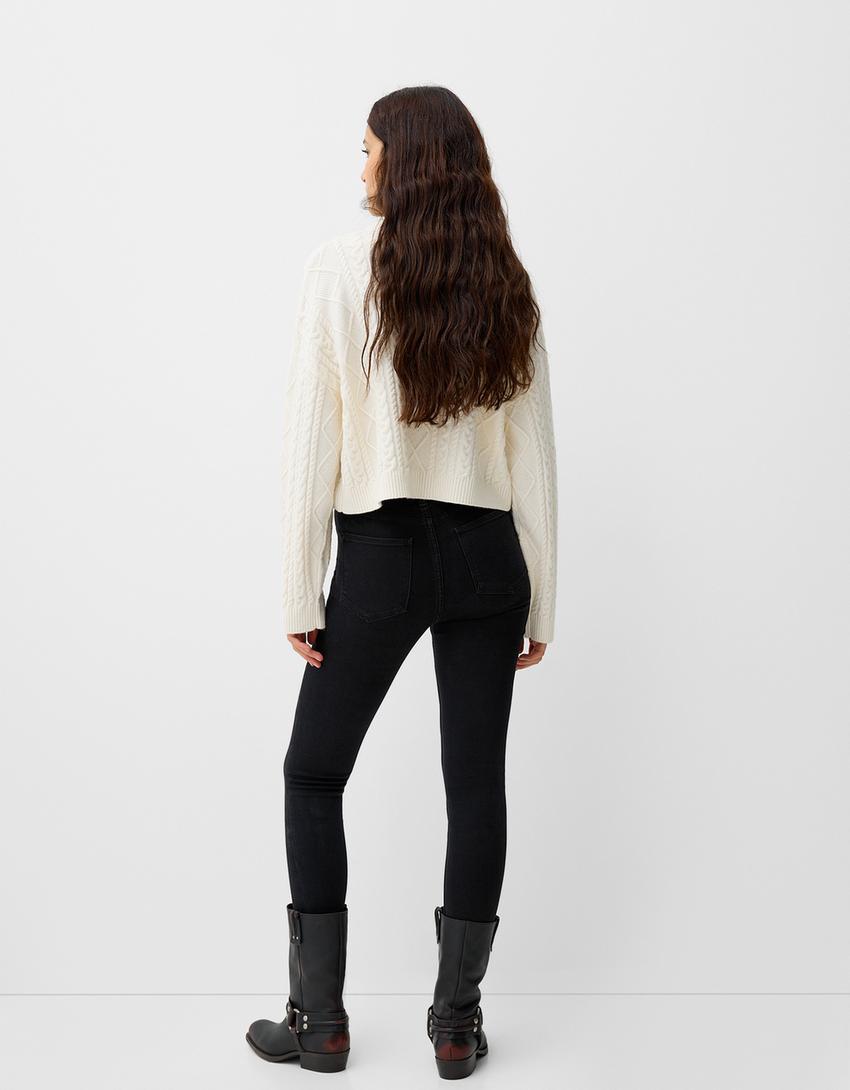HIGH-WAIST SKINNY JEANS
