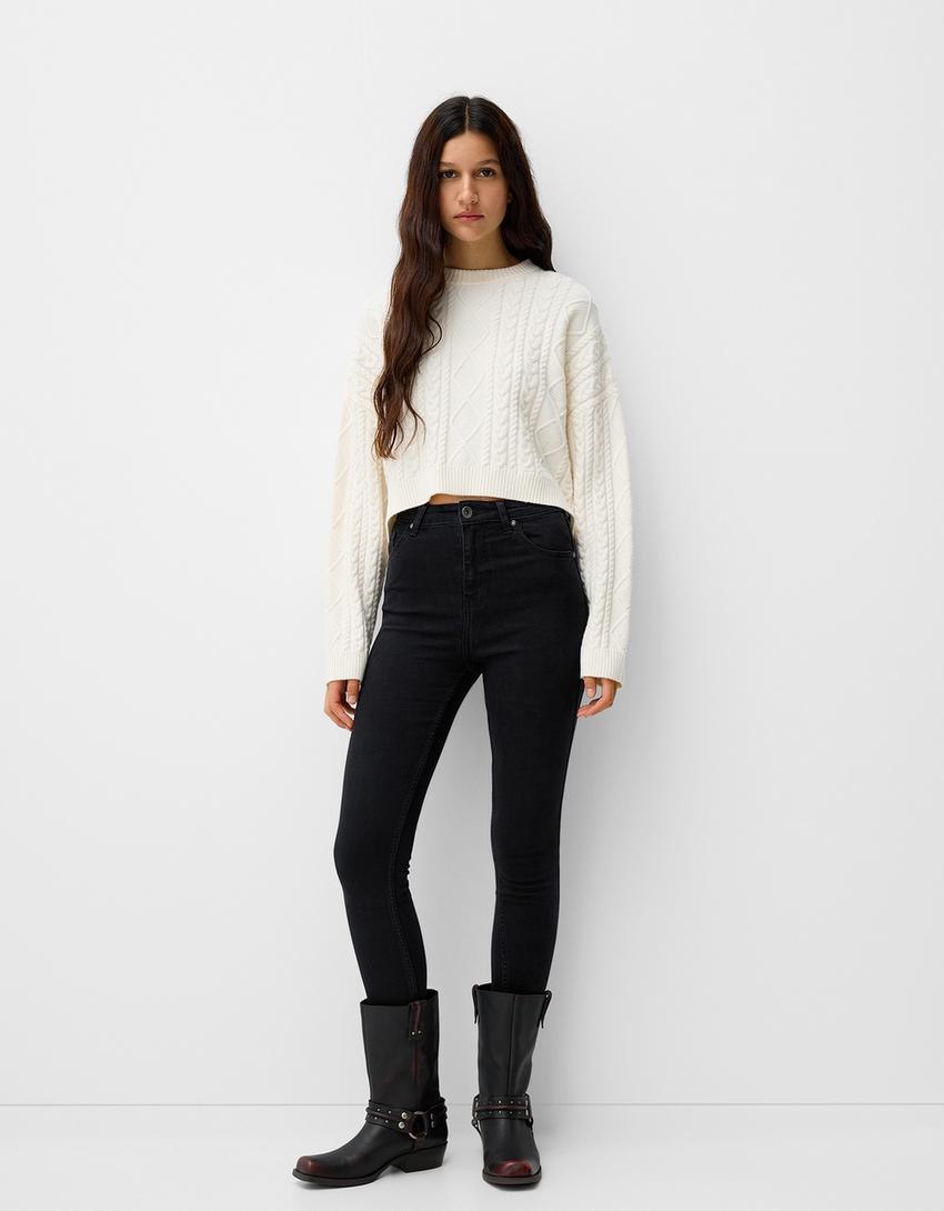 HIGH-WAIST SKINNY JEANS