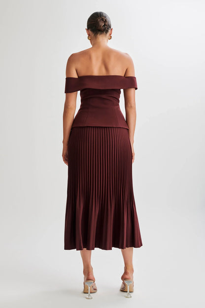 PLEATED MIDI SKIRT