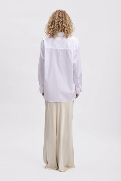 SATIN MIDI SKIRT